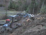 The addition of cross ditches, rocks and logs reduces erosion and run-off.